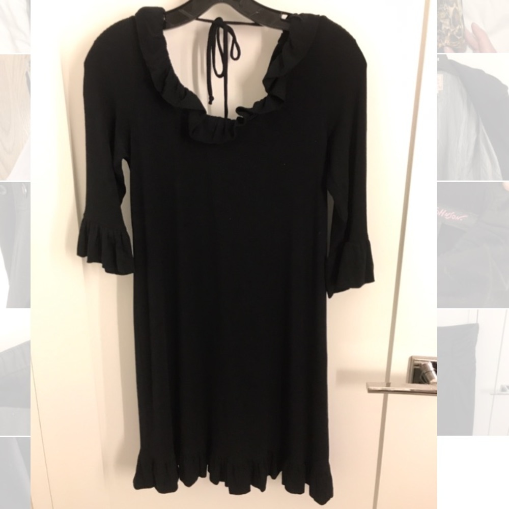Betsey Johnson black ruffle dress